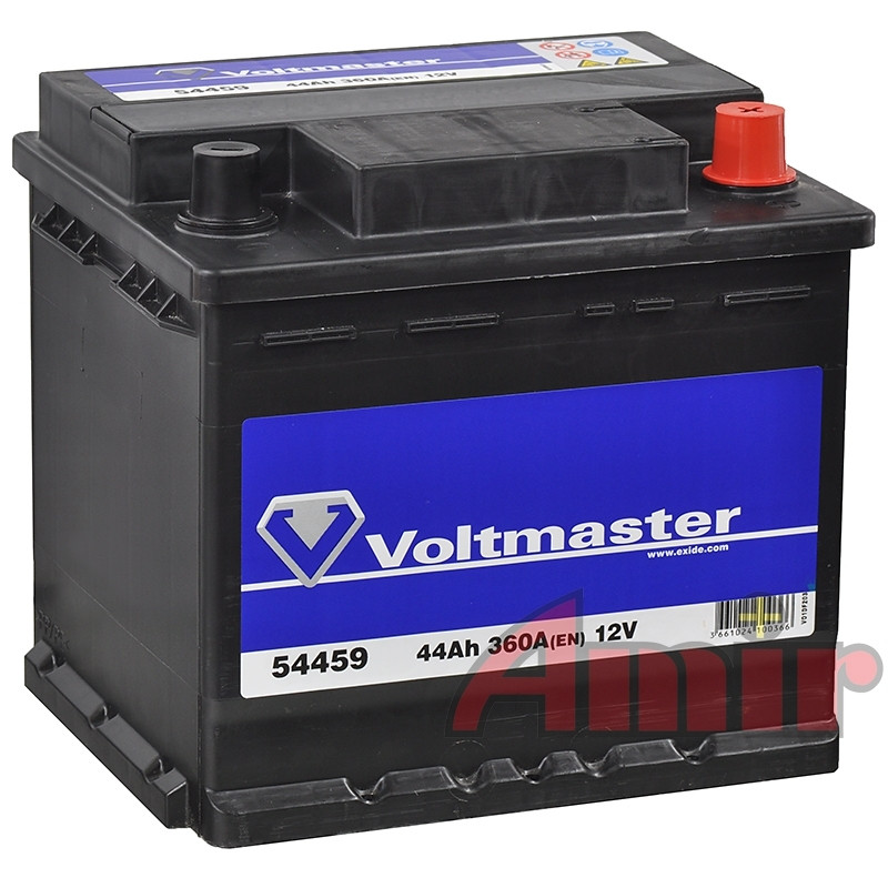 VOLTMASTER 54459 Batterie 12V 44Ah 360A Bleiakkumulator 079RE, 544 59
