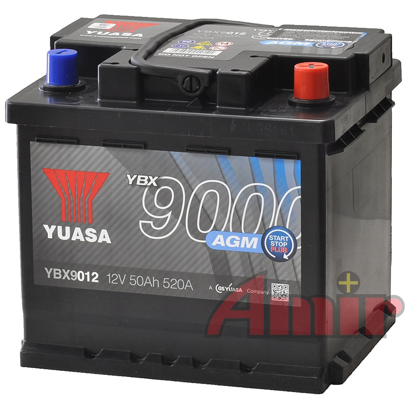 Akumulator Yuasa Start-Stop AGM - 12V 50Ah 520A YBX9012