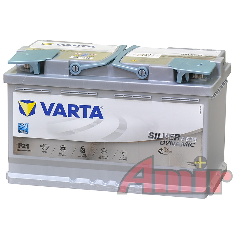 VARTA START-STOP F21 SILVER AGM 12V 80Ah 800A P+