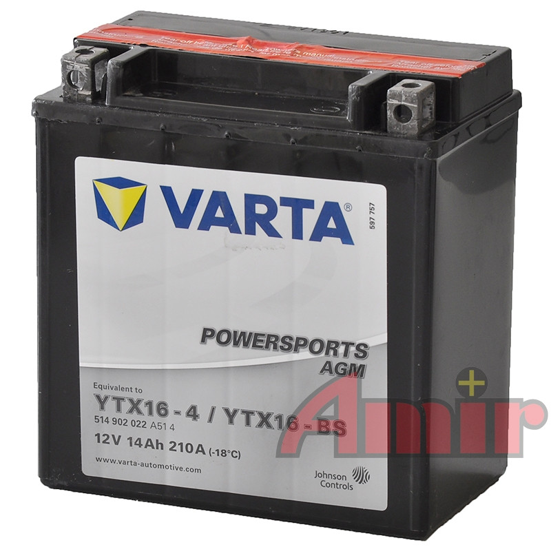 Akumulator Varta YTX16-BS - 12V 14Ah 210A Powersports