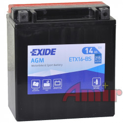 Akumulator Exide Bike ETX16-BS - 12V 14Ah 215A YTX16-BS