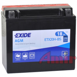Akumulator Exide Bike ETX20H-BS - 12V 18Ah 270A YTX20H-BS