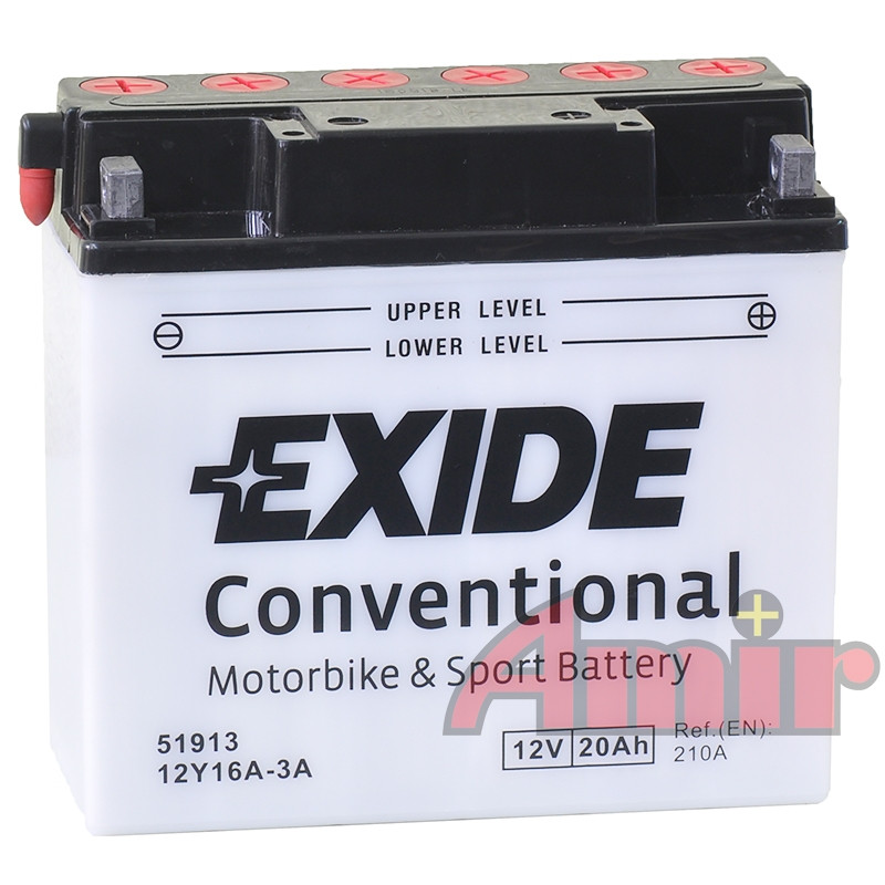 Akumulator Exide Bike 12Y16A-3A 51913 - 12V 20Ah 210A