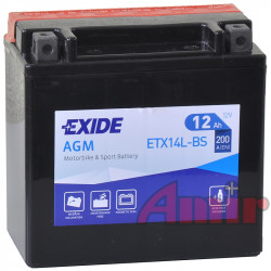 Akumulator Exide Bike ETX14L-BS - 12V 12Ah 200A YTX14L-BS