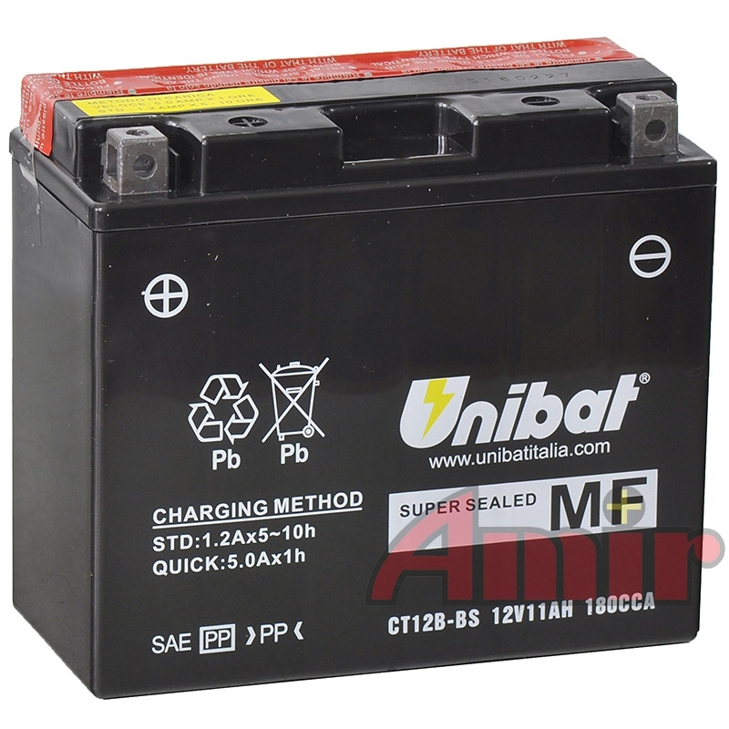 Akumulator Unibat CT12B-BS - 12V 11Ah 180A Akumulator Unibat CT12B-BS - 12V 11Ah 180A