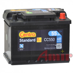 Akumulator Centra Standard - 12V 55Ah 460A CC550