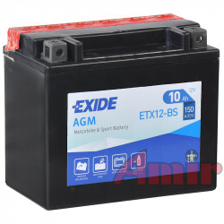 Akumulator Exide Bike ETX12-BS - 12V 10Ah 150A YTX12-BS