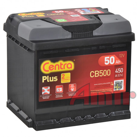 Akumulator Centra Plus 12V 50Ah 450A CB500