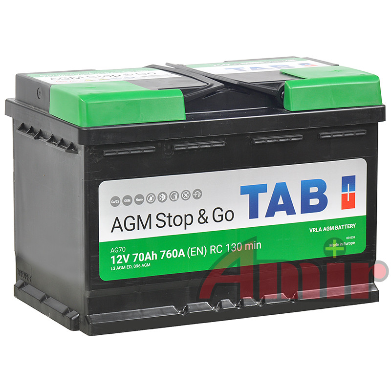 Akumulator TAB AGM Stop&Go - 12V 70Ah 760A