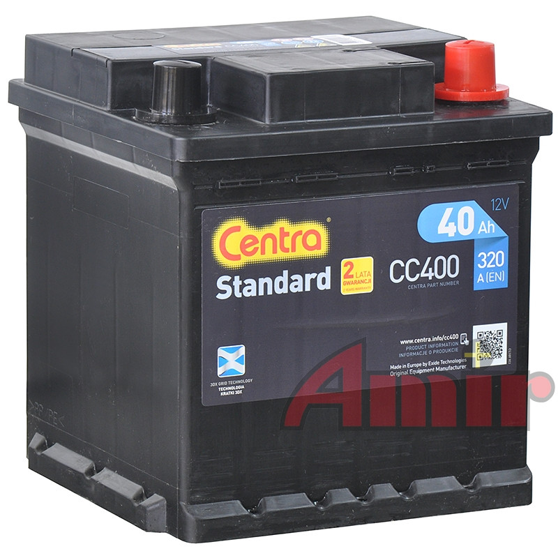 Akumulator Centra Standard - 12V 40Ah 320A CC400
