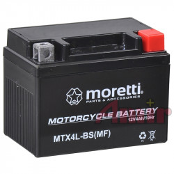 Akumulator Moretti MTX4L-BS - 12V 4Ah 50A YTX4L-BS