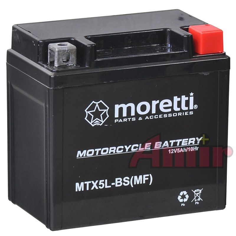 Akumulator Moretti MTX5L-BS - 12V 4Ah 70A