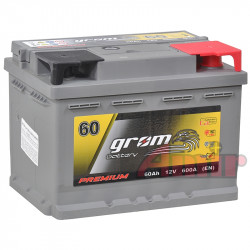 Akumulator Grom Premium - 12V 60Ah 600A